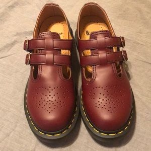 Burgundy Mary Janes